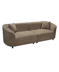 Streamdale Furniture 87" Curved Sofa: Plush, Streamlined, Durable