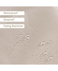 Gouun 7 x 4.5 ft Grill Gazebo with Arched Canopy Metal Storage Shelf and Utensil Hooks