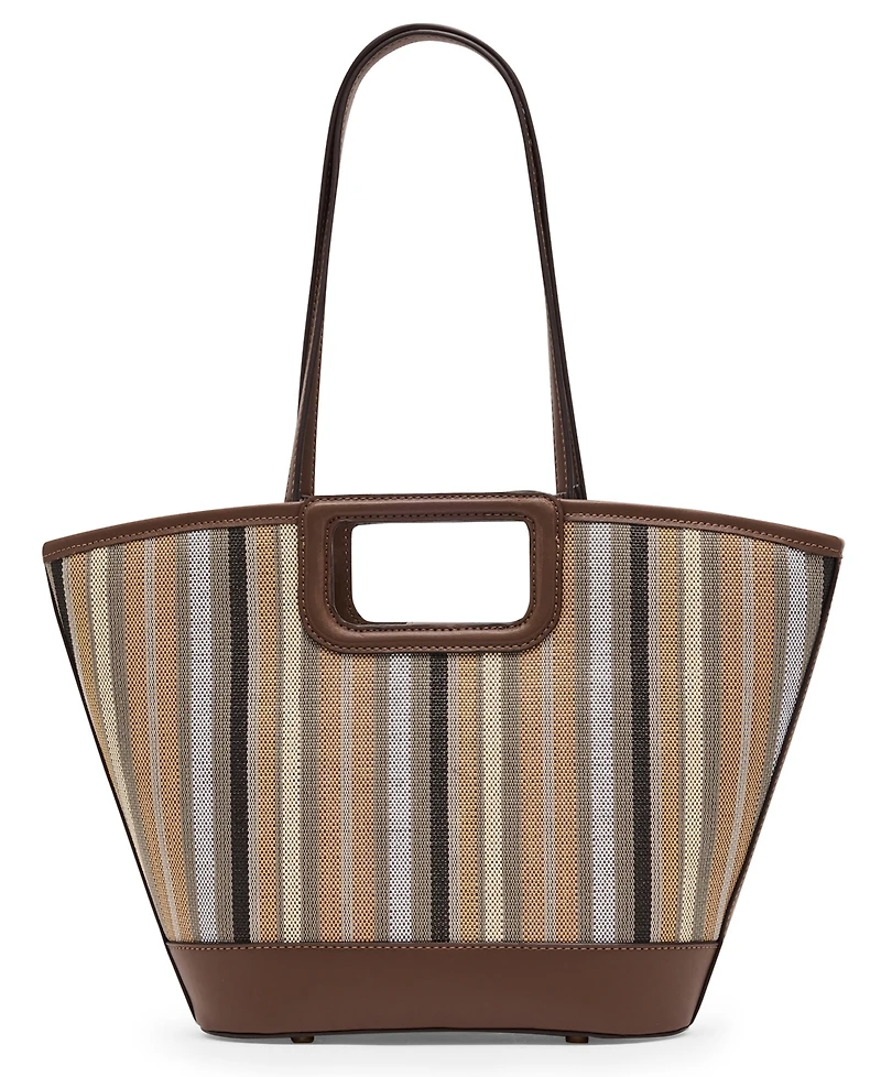 Anne Klein Stripe Cut Out Small Handle Tote Handbag