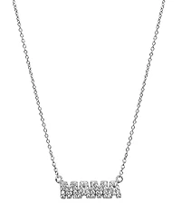 Adornia Silver 2-Piece Mama and Bar Necklace Set