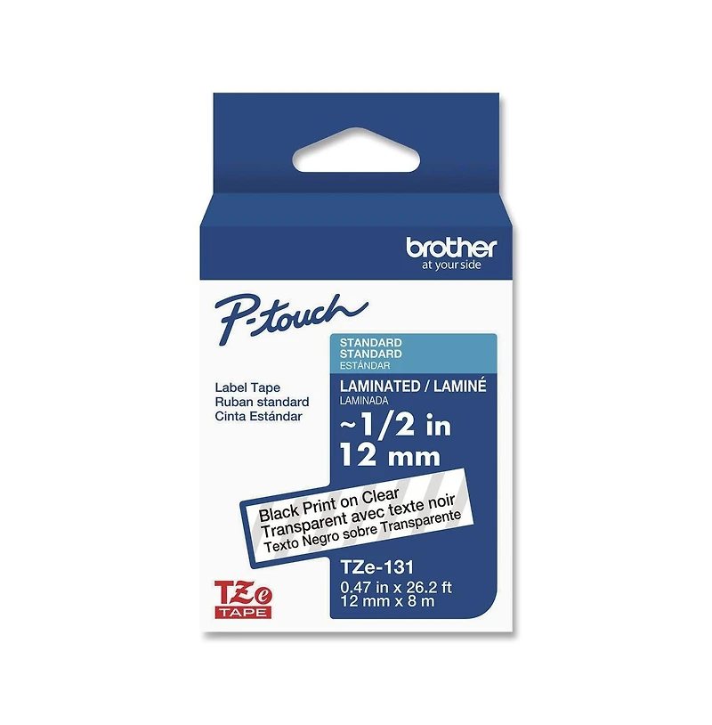 Brother P-Touch TZE131G 0.47 in. x 26.2 ft. TZe Standard Adhesive Laminated Labeling Tape