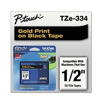 Brother P-Touch TZE334 0.47 in. x 26.2 ft. TZe Standard Adhesive Laminated Labeling Tape