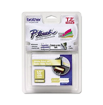 Brother P-Touch TZEMQ835 0.47 in. x 16.4 ft. Standard Adhesive Laminated Labeling Tape