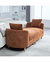 Streamdale Furniture Upholstered End of Bed Bench with Armrests and Bolsters