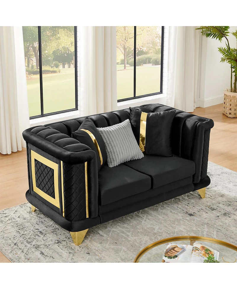 Streamdale Furniture Loveseat Sofa Trim and Pillows