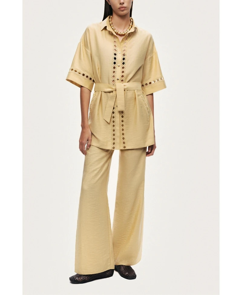 Nocturne Women's Straight-Leg Relaxed Pants