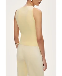 Nocturne Women's Floral Cut-Out Knit Top