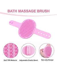 Aronkl 6pcs Dog Washing Kit with Brush Shampoo Scrubber Gloves Quick Dry Towel Waterproof Organizer Bag