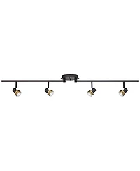 Pro Track 4-Light Heads Led Ceiling Track Light Fixture Kit GU10 Dimmable Black Gold Metal Modern Kitchen Bathroom