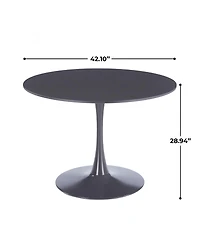 Streamdale Furniture 42 Tulip Dining Table, Mid-century Round Mdf Top