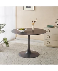 Streamdale Furniture 42 Tulip Dining Table, Mid-century Round Mdf Top