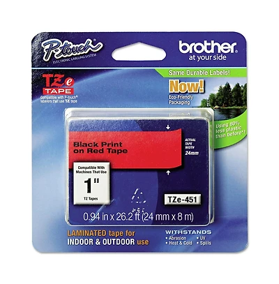 Brother P-Touch TZE451 0.94 in. x 26.2 ft. TZe Standard Adhesive Laminated Labeling Tape