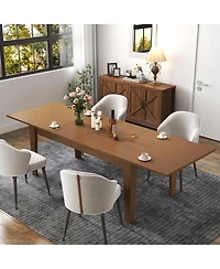 Streamdale Furniture Dining Table, 106.3 Inch Large Extendable Kitchen Table