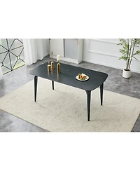 Streamdale Furniture Vic Dark Sintered Stone Dining Table