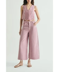 Scalpers Women's Jeans Culotte Studs