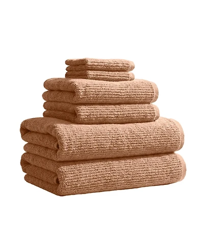 Linery & Co Turkish Cotton Textured 6 Piece Bath Towel Set