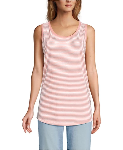 Lands' End Women's Tall Supima Cotton Tunic Tank Top
