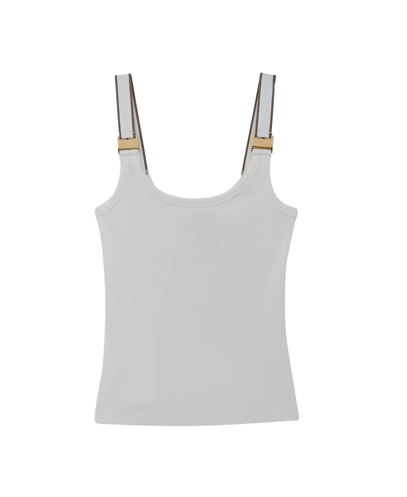 Reiss Women's Stretch-Cotton Hardware-Detail Vest