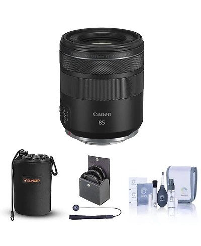 Canon Rf 85mm f/2 Macro Is Stm Lens, Bundle with ProOptic 67mm Filter Kit, Cleaning Kit, Lens Pouch, Lens Cap Tether