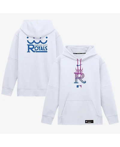 Nike Men's White Kansas City Royals 2026 Connect Authentic Collection Therma-fit Hoodie