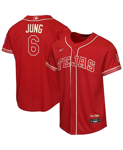 Nike Big Boys and Girls Josh Jung Red Texas Rangers 2026 City Connect Stadium Jersey