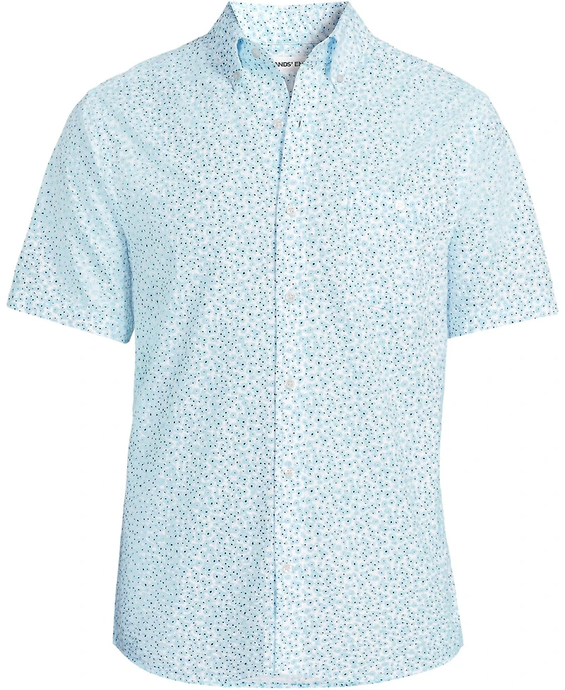 Lands' End Big & Tall Short Sleeve Seersucker Shirt