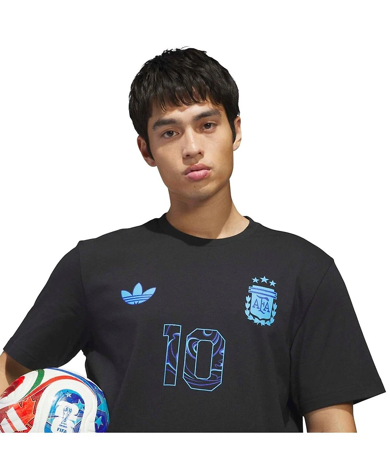 Adidas Men's Lionel Messi Black Argentina National Team 2026 Away Jersey Hook Name Number T-Shirt