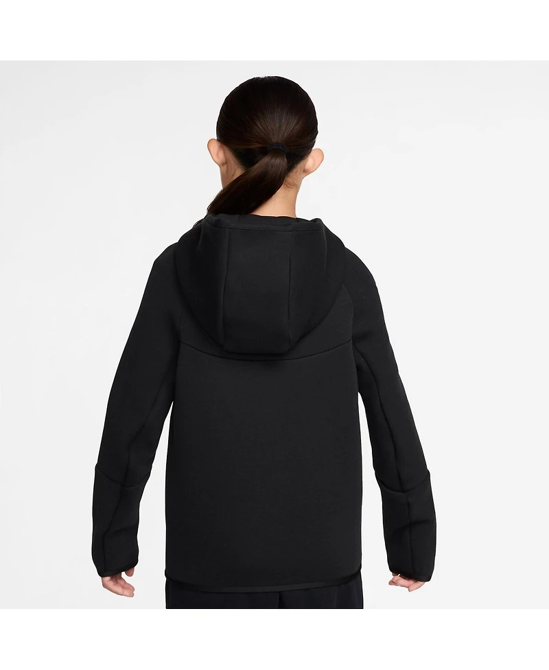 Nike Big Boys and Girls Black Usmnt Tech Fleece Full-Zip Hoodie