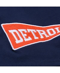 Mitchell Ness Women's Navy Detroit Tigers Pep Rally Cropped Boxy T-Shirt