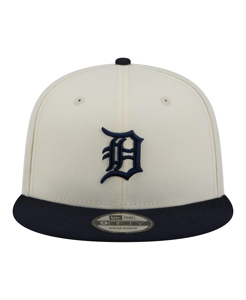 New Era Men's Cream/Navy Detroit Tigers Localized 9FIFTY Snapback Hat