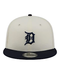 New Era Men's Cream/Navy Detroit Tigers Localized 9FIFTY Snapback Hat
