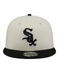 New Era Men's Cream/Black Chicago White Sox Localized 9FIFTY Snapback Hat