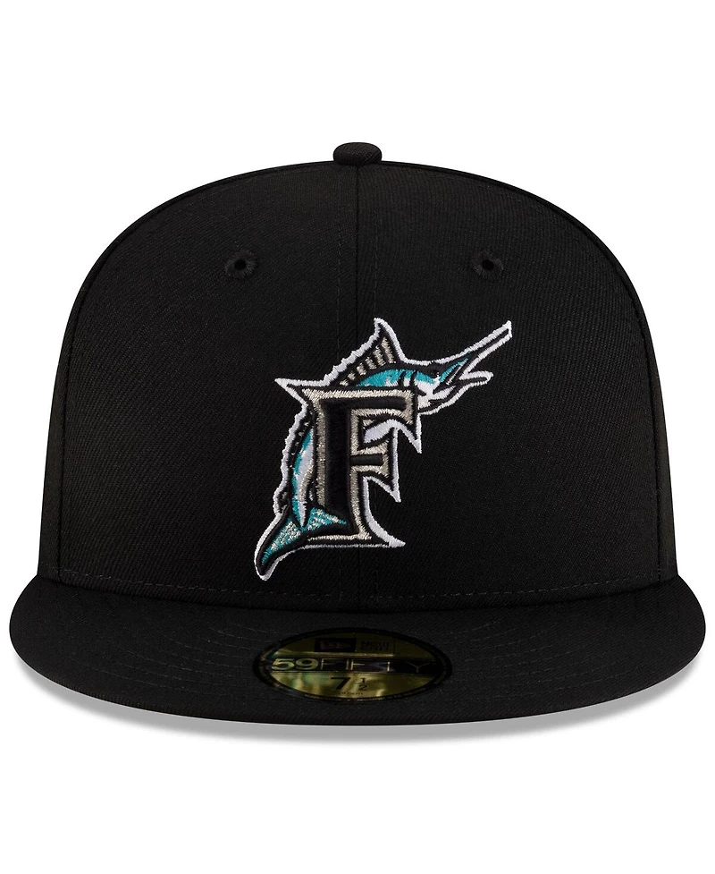 New Era Men's Black Florida Marlins On-Field Authentic Collection 59FIFTY Fitted Hat