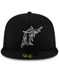 New Era Men's Black Florida Marlins On-Field Authentic Collection 59FIFTY Fitted Hat