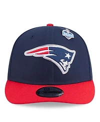 New Era Men's Navy/Red New England Patriots 2026 Nfl Draft On Stage Pre-Curved 9FIFTY Snapback Hat