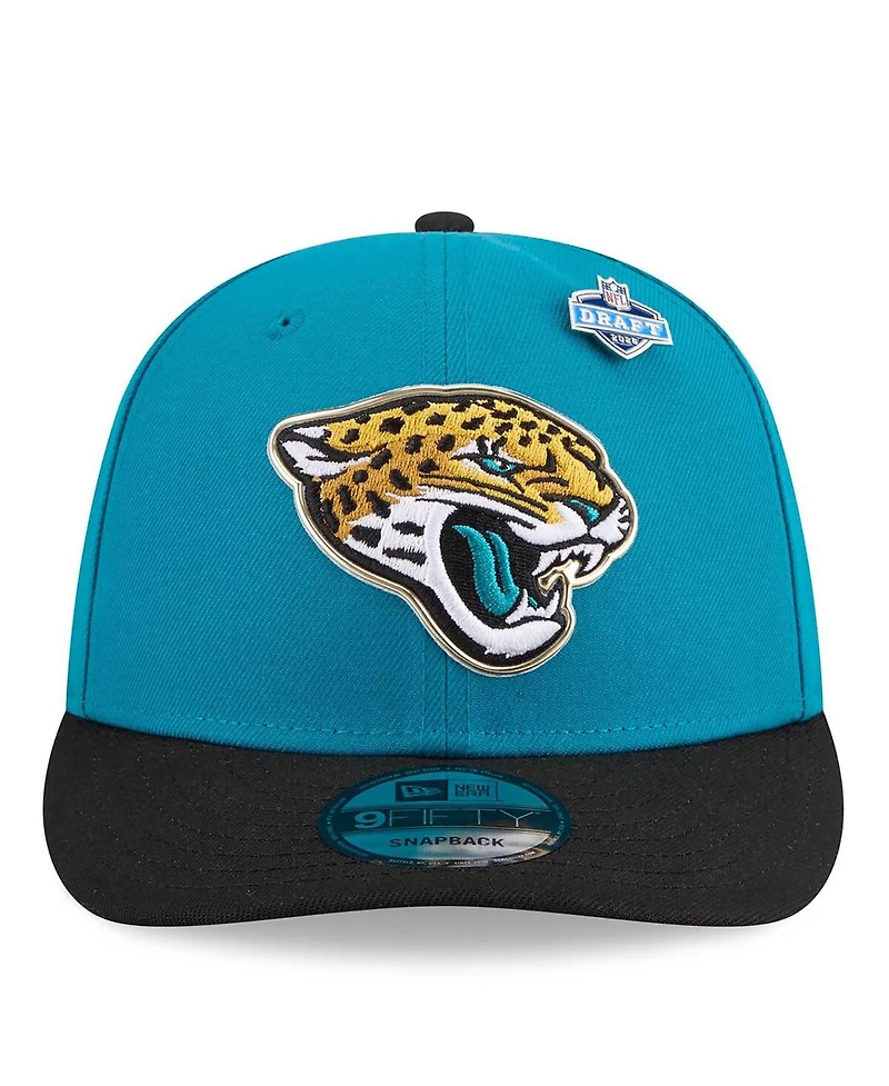 New Era Men's Teal/Black Jacksonville Jaguars 2026 Nfl Draft On Stage Pre-Curved 9FIFTY Snapback Hat