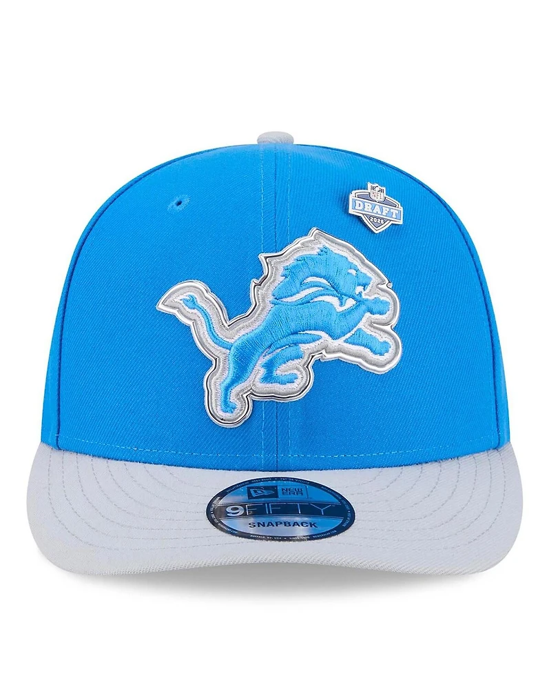 New Era Men's Blue/Silver Detroit Lions 2026 Nfl Draft On Stage Pre-Curved 9FIFTY Snapback Hat