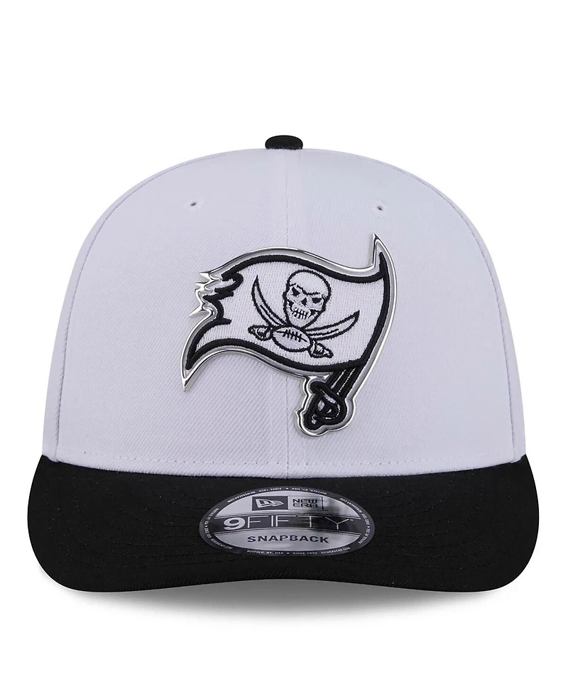 New Era Men's White/Black Tampa Bay Buccaneers 2026 Nfl Draft Pre-Curved 9FIFTY Snapback Hat