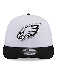 New Era Men's White/Black Philadelphia Eagles 2026 Nfl Draft Pre-Curved 9FIFTY Snapback Hat