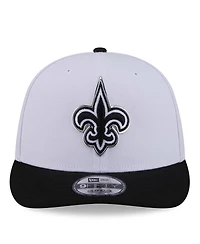 New Era Men's White/Black New Orleans Saints 2026 Nfl Draft Pre-Curved 9FIFTY Snapback Hat
