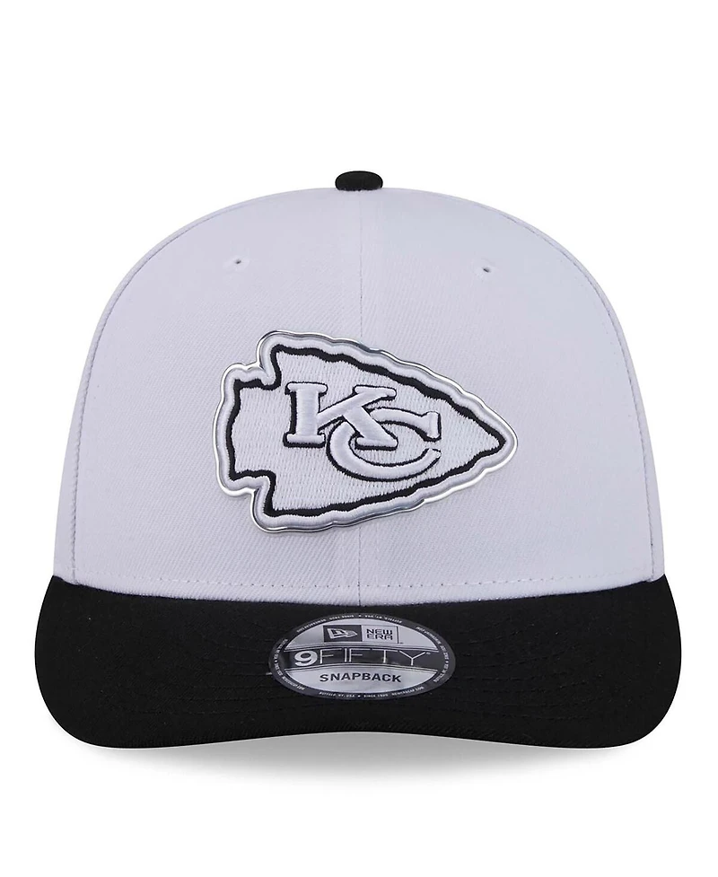 New Era Men's White/Black Kansas City Chiefs 2026 Nfl Draft Pre-Curved 9FIFTY Snapback Hat