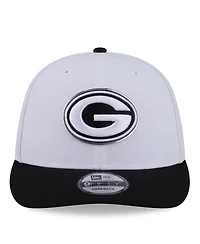 New Era Men's White/Black Green Bay Packers 2026 Nfl Draft Pre-Curved 9FIFTY Snapback Hat