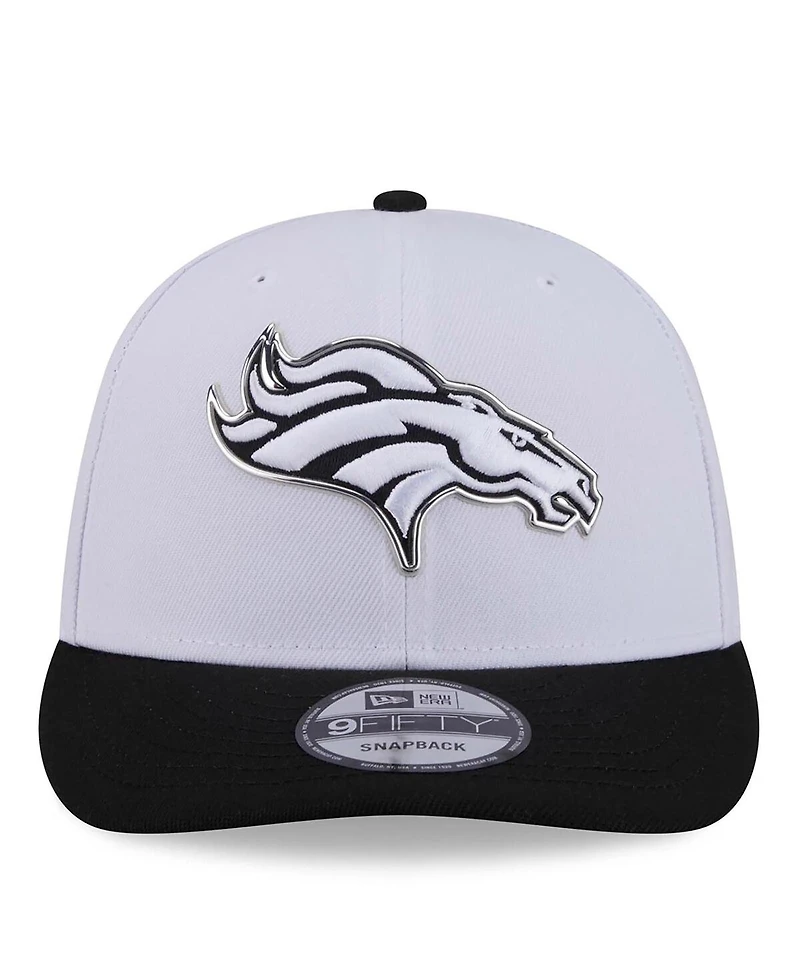 New Era Men's White/Black Denver Broncos 2026 Nfl Draft Pre-Curved 9FIFTY Snapback Hat