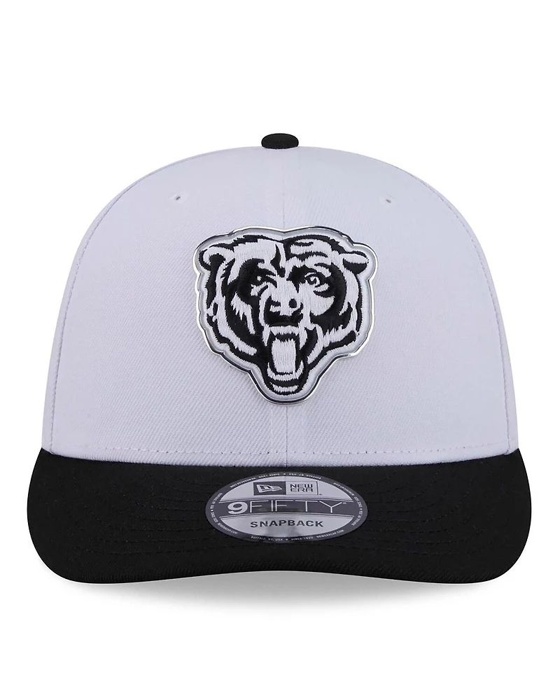 New Era Men's White/Black Chicago Bears 2026 Nfl Draft Pre-Curved 9FIFTY Snapback Hat