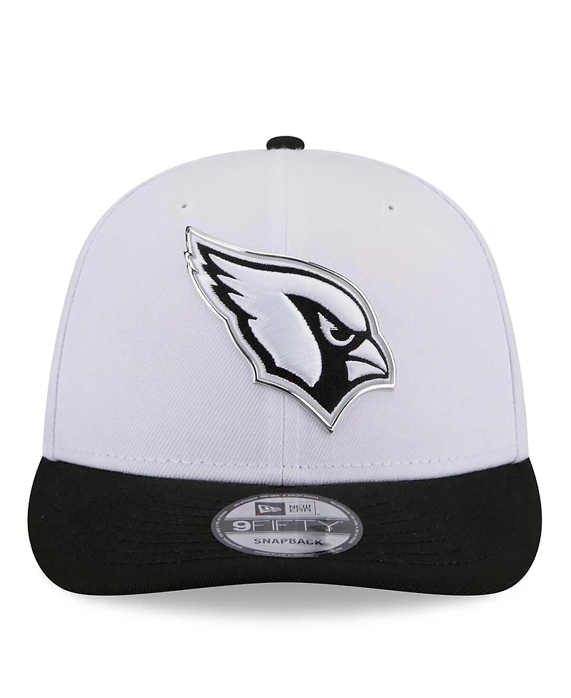 New Era Men's White/Black Arizona Cardinals 2026 Nfl Draft Pre-Curved 9FIFTY Snapback Hat