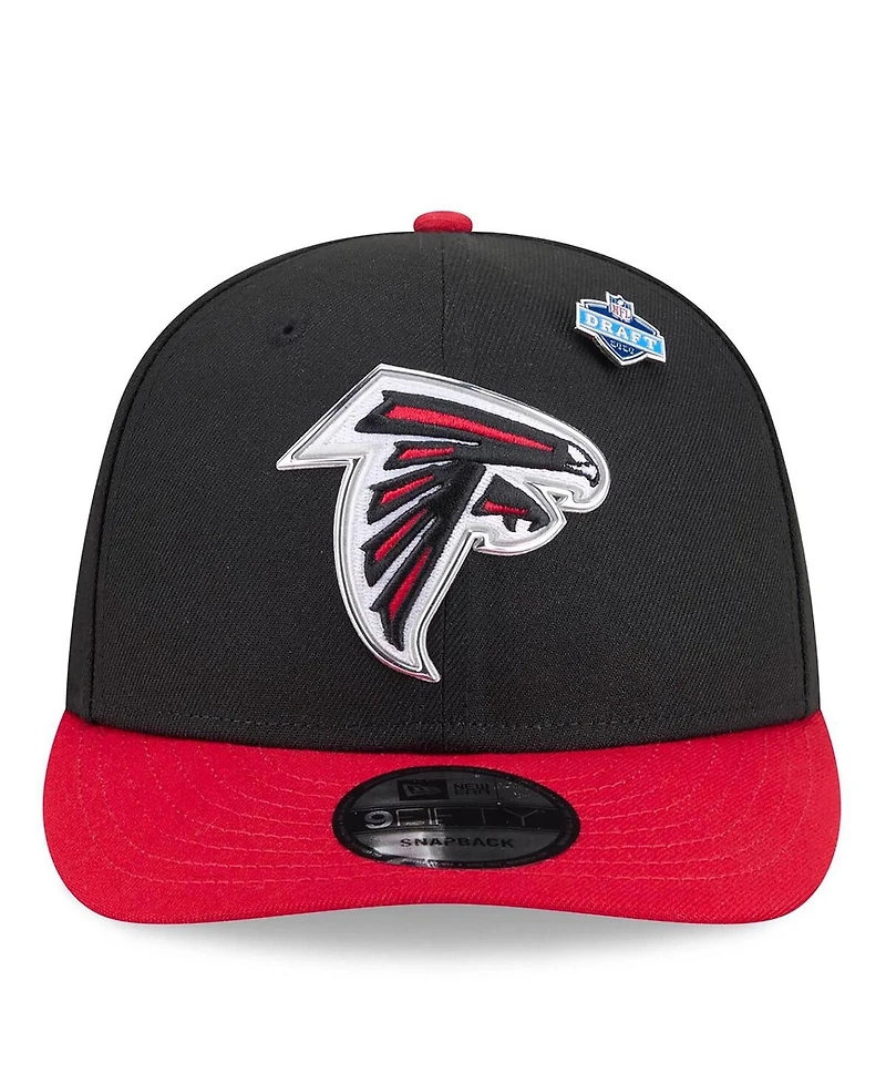New Era Men's Black/Red Atlanta Falcons 2026 Nfl Draft On Stage Pre-Curved 9FIFTY Snapback Hat