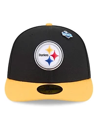 New Era Men's Black/Gold Pittsburgh Steelers 2026 Nfl Draft Pre-Curved 59FIFTY Fitted Hat