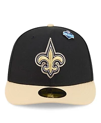 New Era Men's Black/Gold Orleans Saints 2026 Nfl Draft Pre-Curved 59FIFTY Fitted Hat