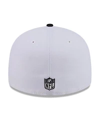 New Era Men's White/Black Chicago Bears 2026 Nfl Draft Pre-Curved 59FIFTY Fitted Hat