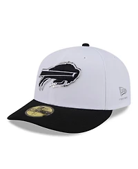 New Era Men's White/Black Buffalo Bills 2026 Nfl Draft Pre-Curved 59FIFTY Fitted Hat